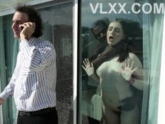 Địt nhau với bạn trai da đen sau lưng bố